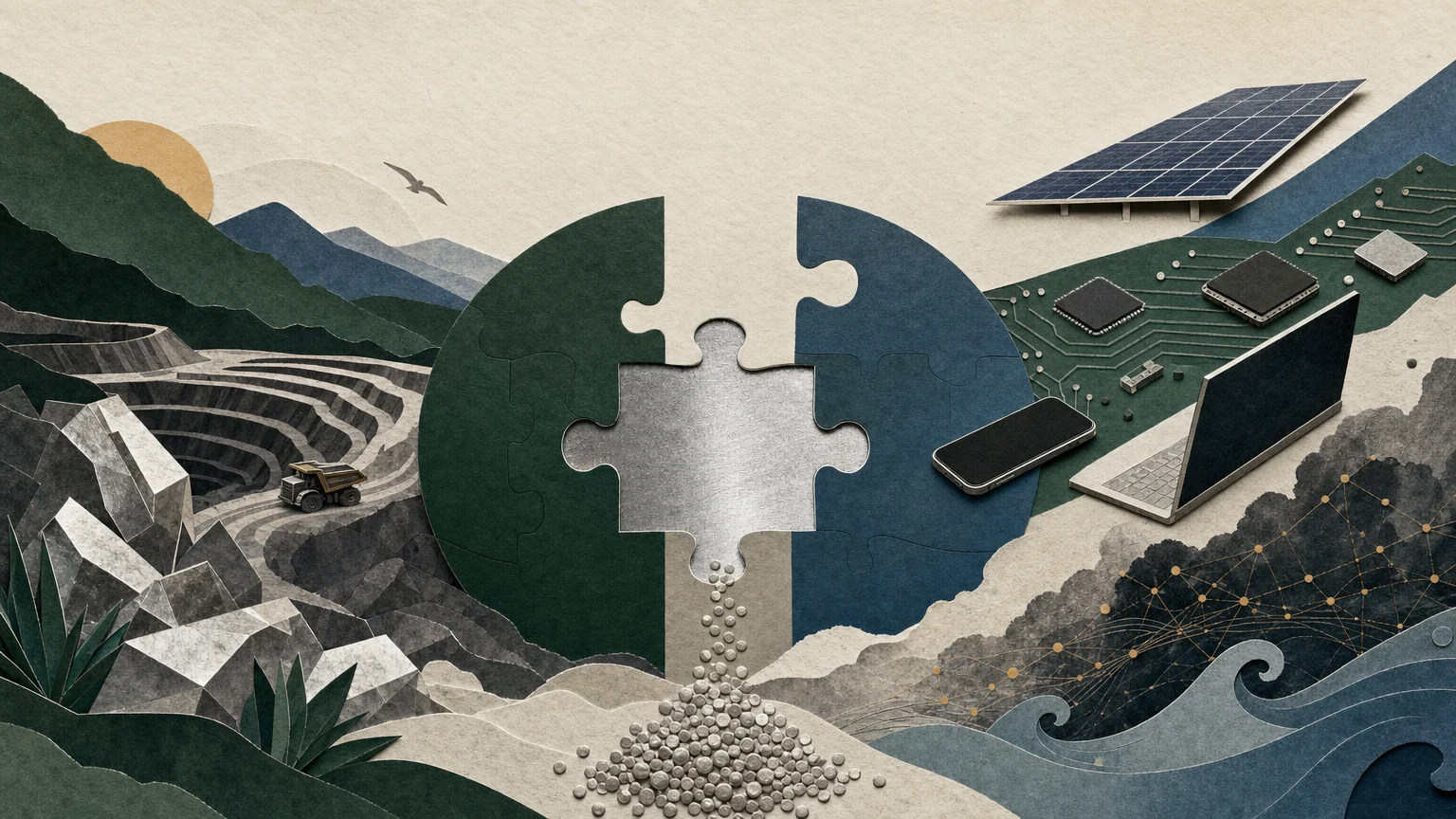 Editorial illustration interpreting The Silver Deficit Puzzle: Why Four Years of Industrial Shortfalls Haven't Lifted Streaming Companies